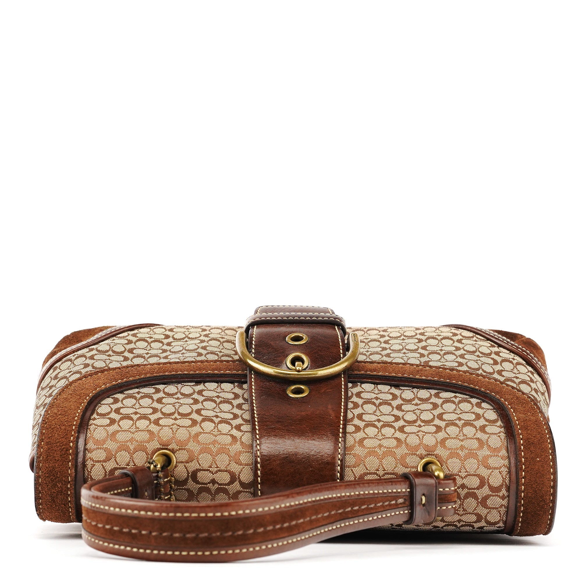 7078 Beige Brown Suede Soho Bag
