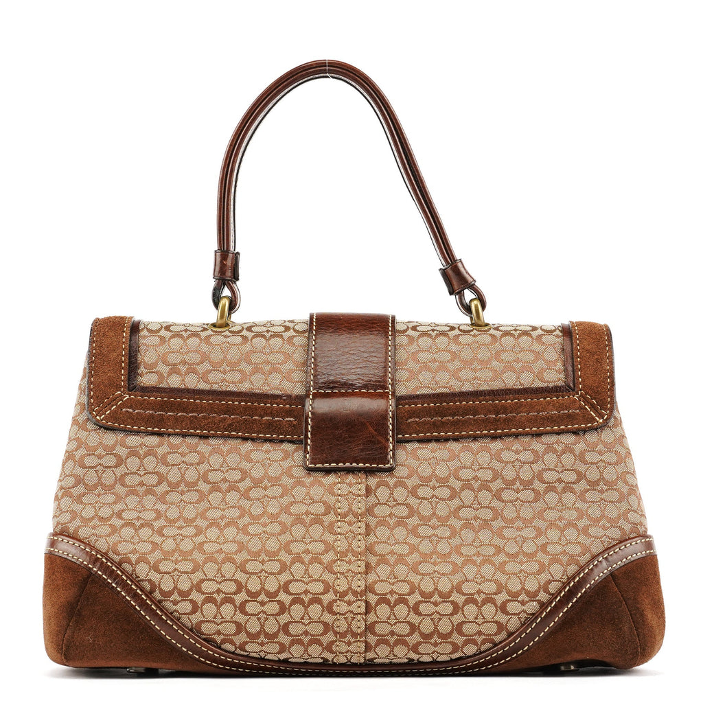 7078 Beige Brown Suede Soho Bag