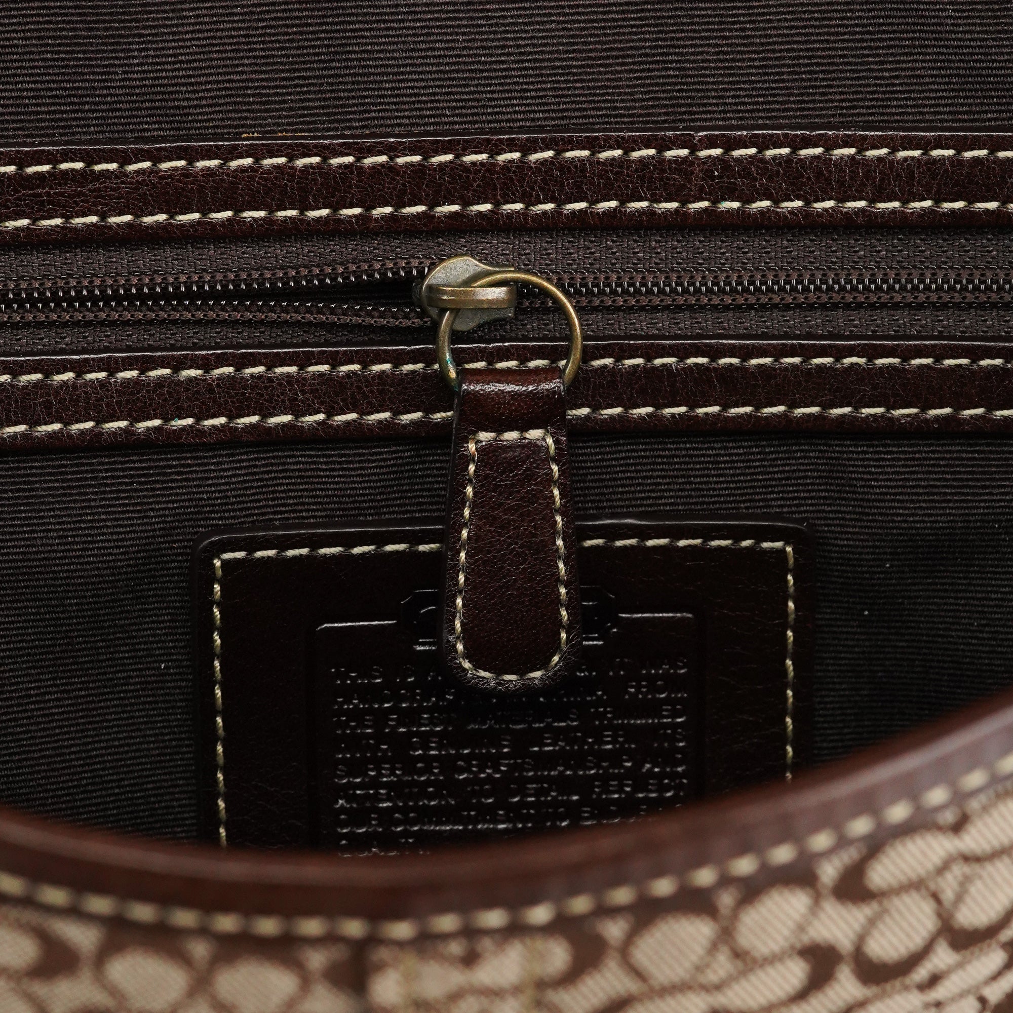 7078 Beige Brown Suede Soho Top Handle Bag