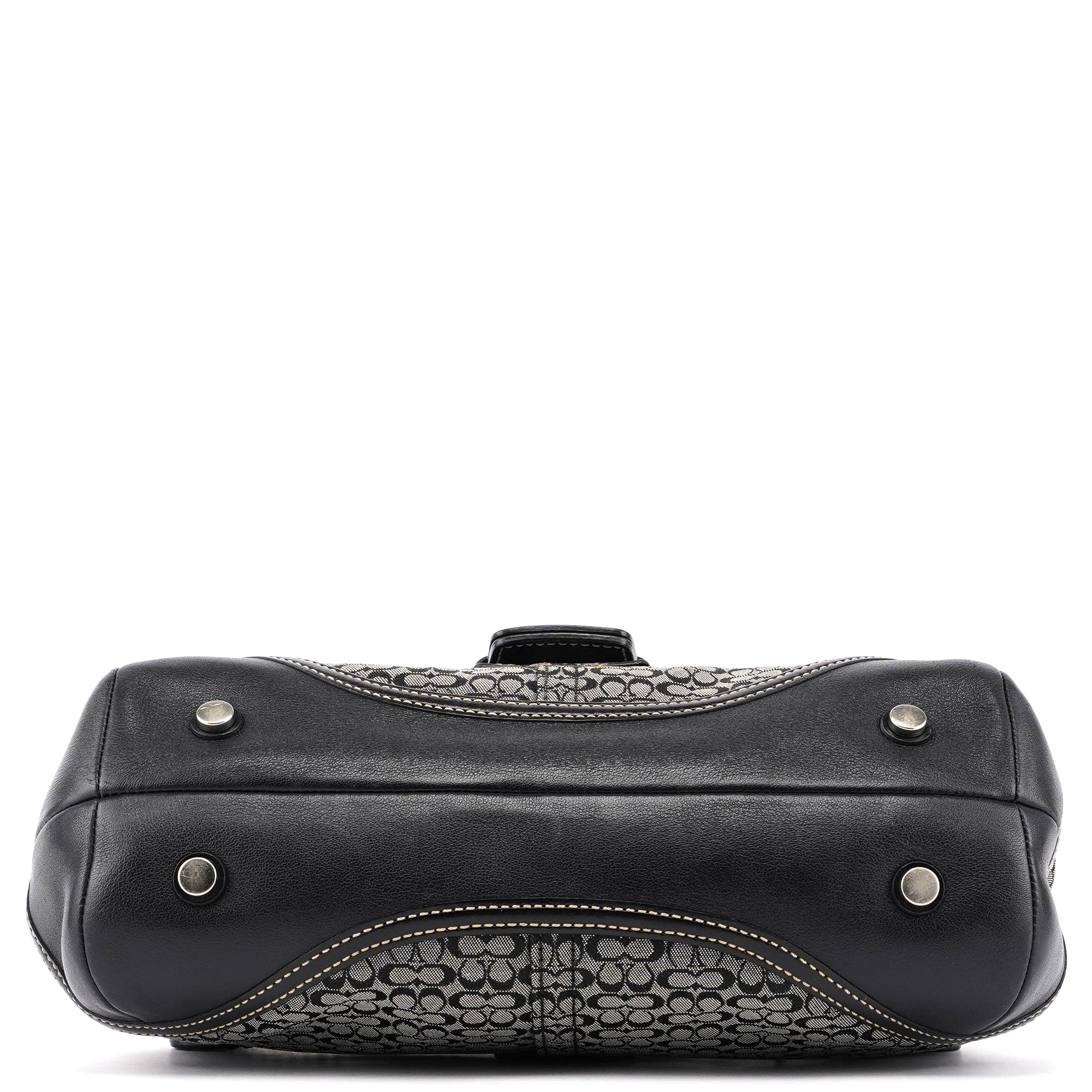 7078 Grey Signature C Soho Top Handle Bag