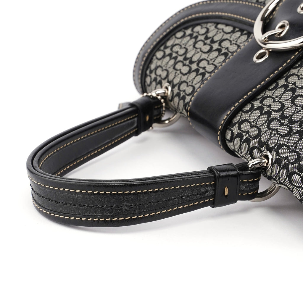 7078 Grey Signature C Soho Top Handle Bag