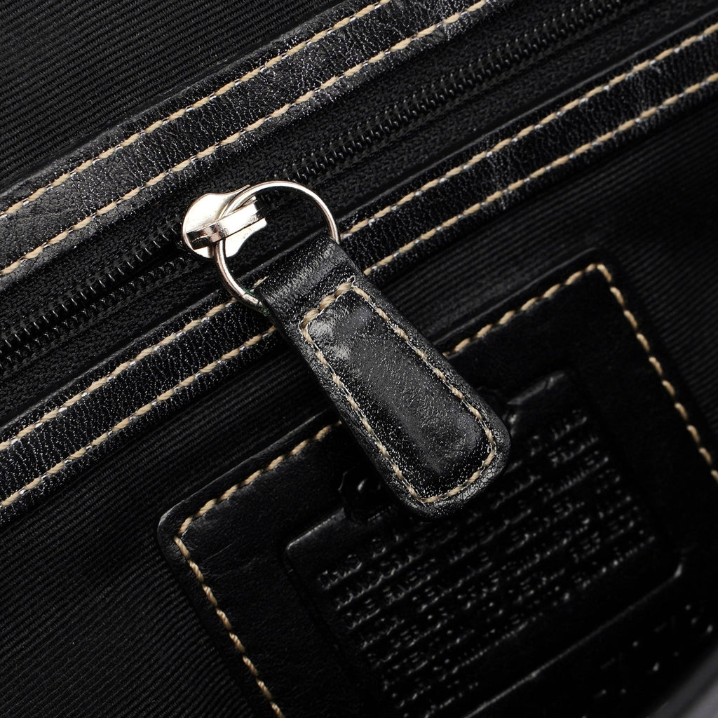 7078 Grey Signature C Soho Top Handle Bag