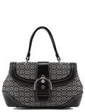 7078 Grey Signature C Soho Top Handle Bag