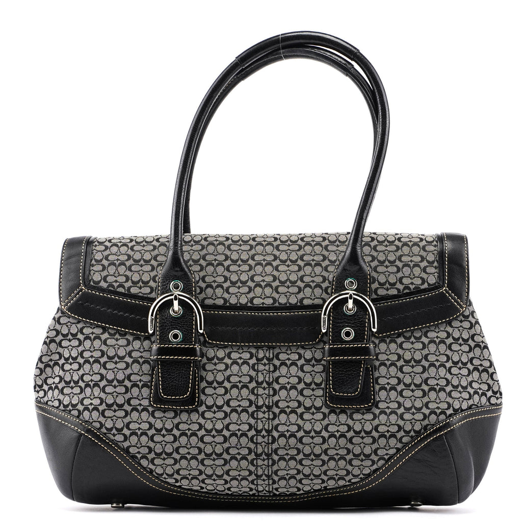 7080 Grey Signature C Soho Tote Bag