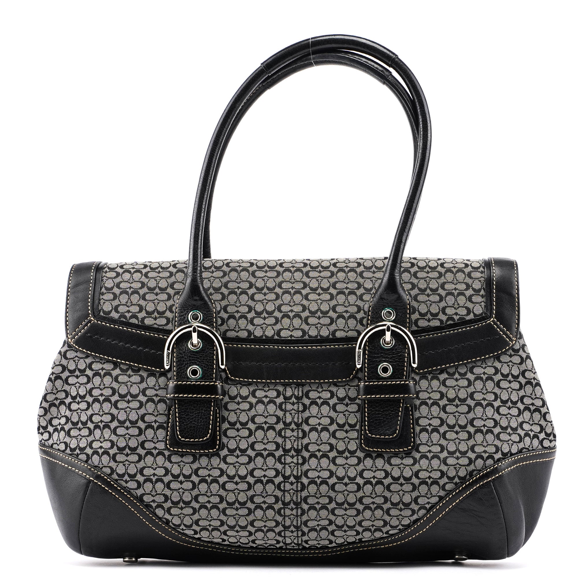 7080 Grey Signature C Soho Tote Bag