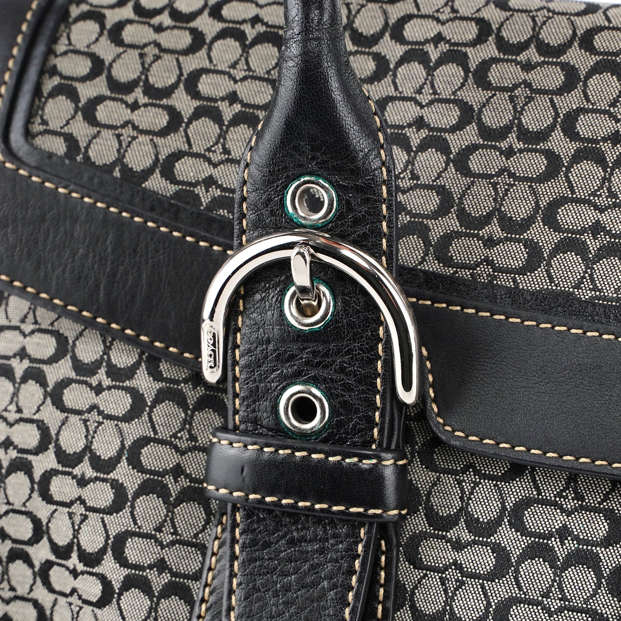 7080 Grey Signature C Soho Tote Bag