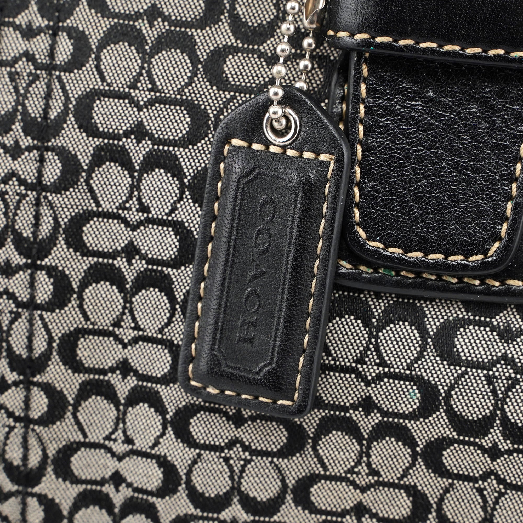 7080 Grey Signature C Soho Tote Bag