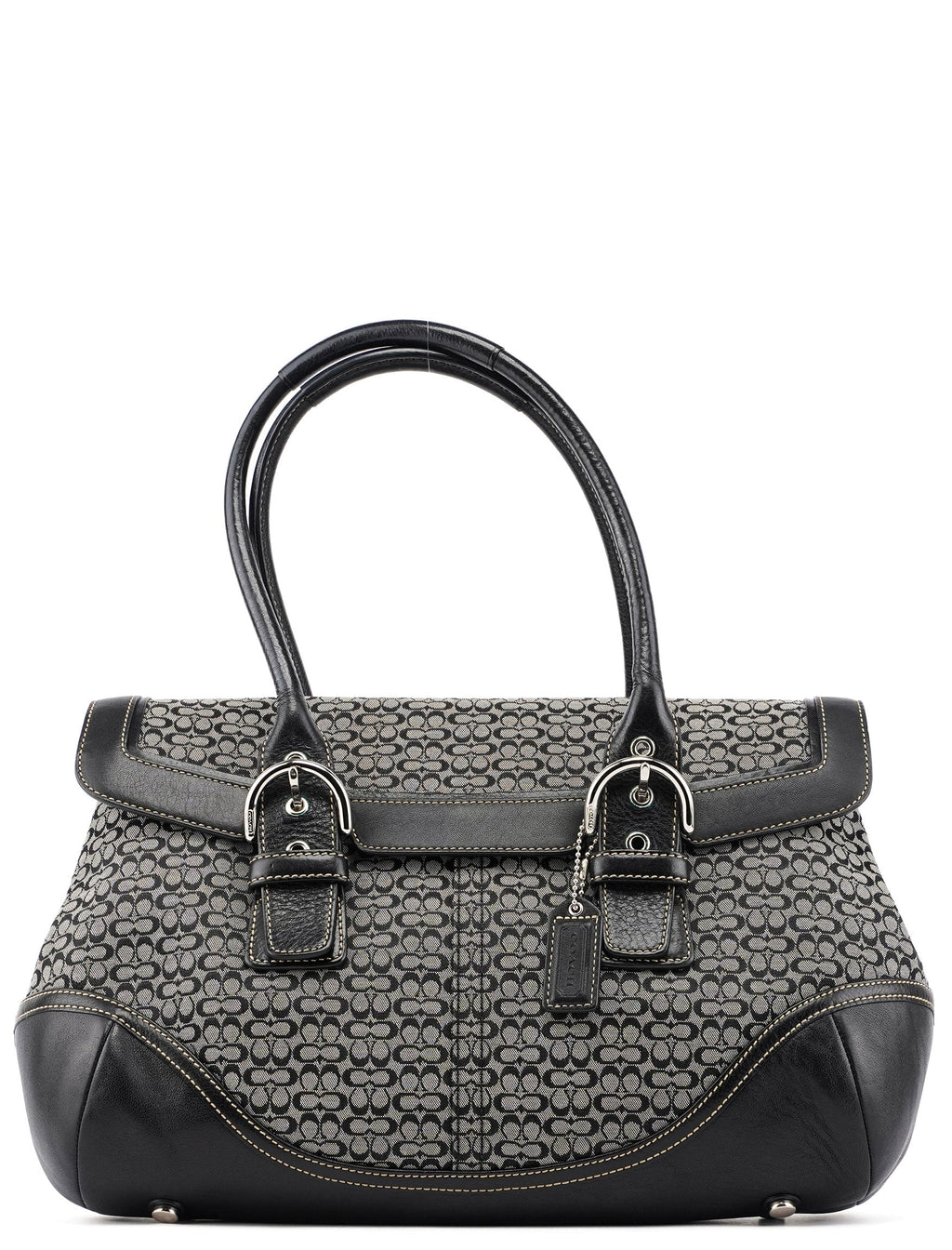 7080 Grey Signature C Soho Tote Bag