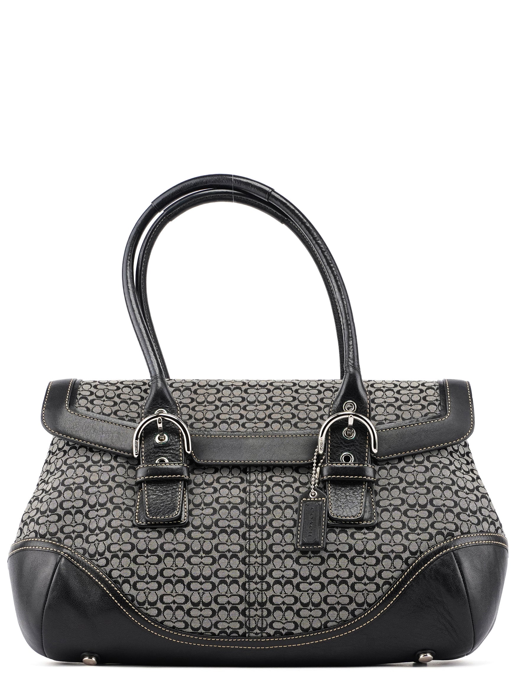 7080 Grey Signature C Soho Tote Bag