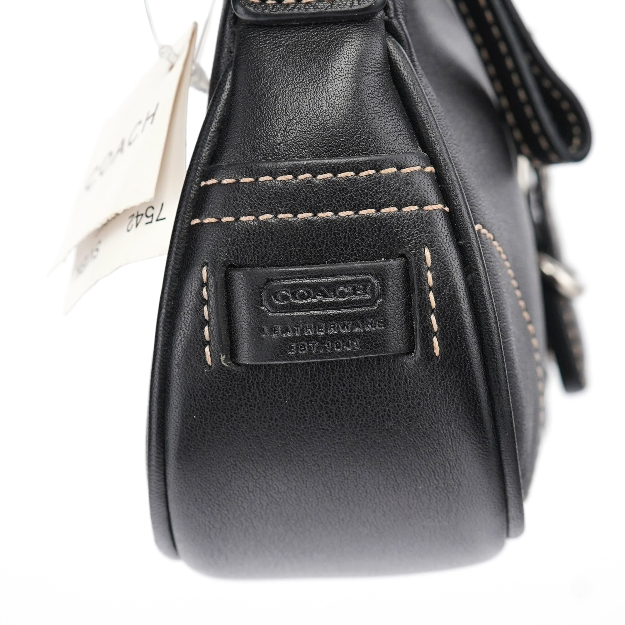 7542 Black Leather Soho Shoulder Bag