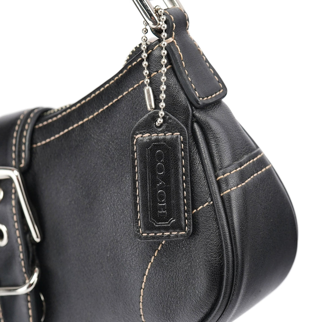 7542 Black Leather Soho Shoulder Bag