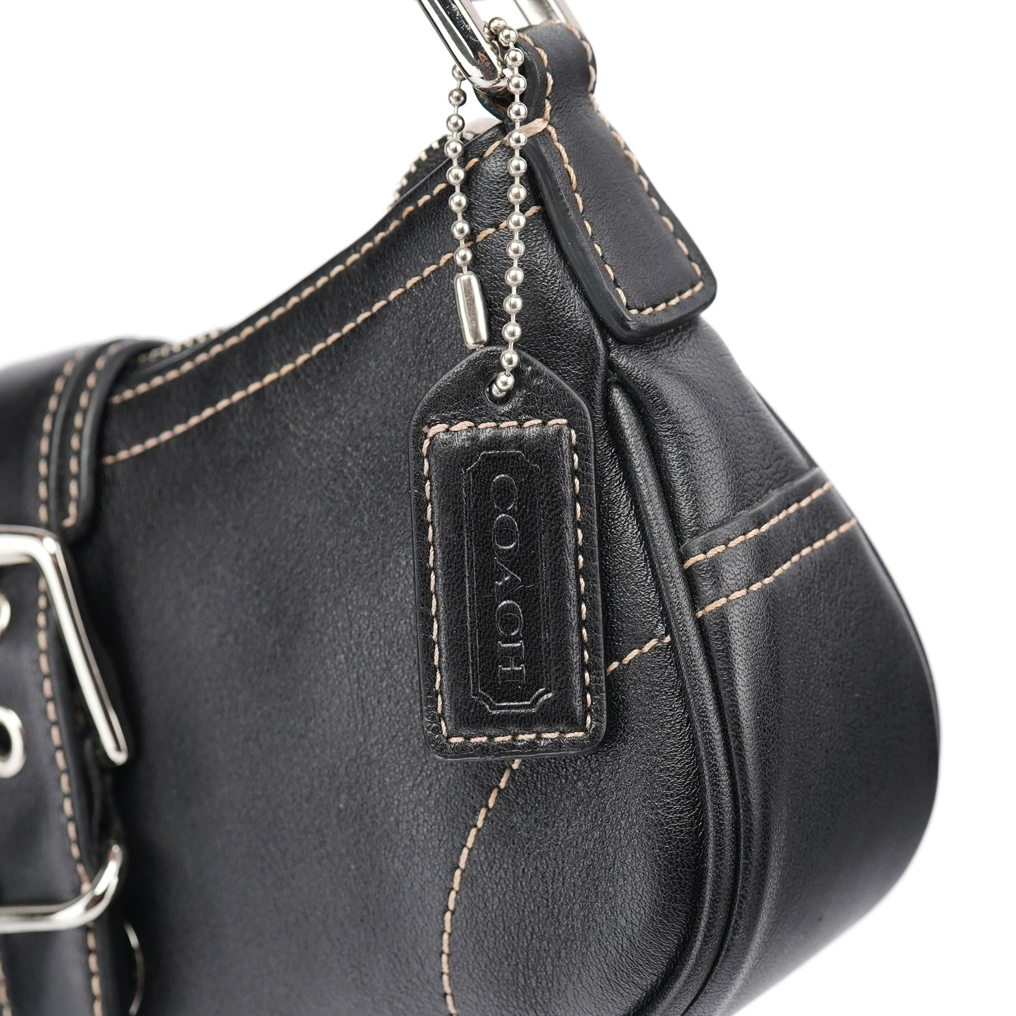 7542 Black Leather Soho Shoulder Bag