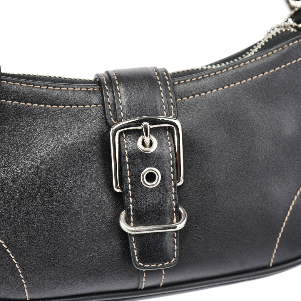 7542 Black Leather Soho Shoulder Bag