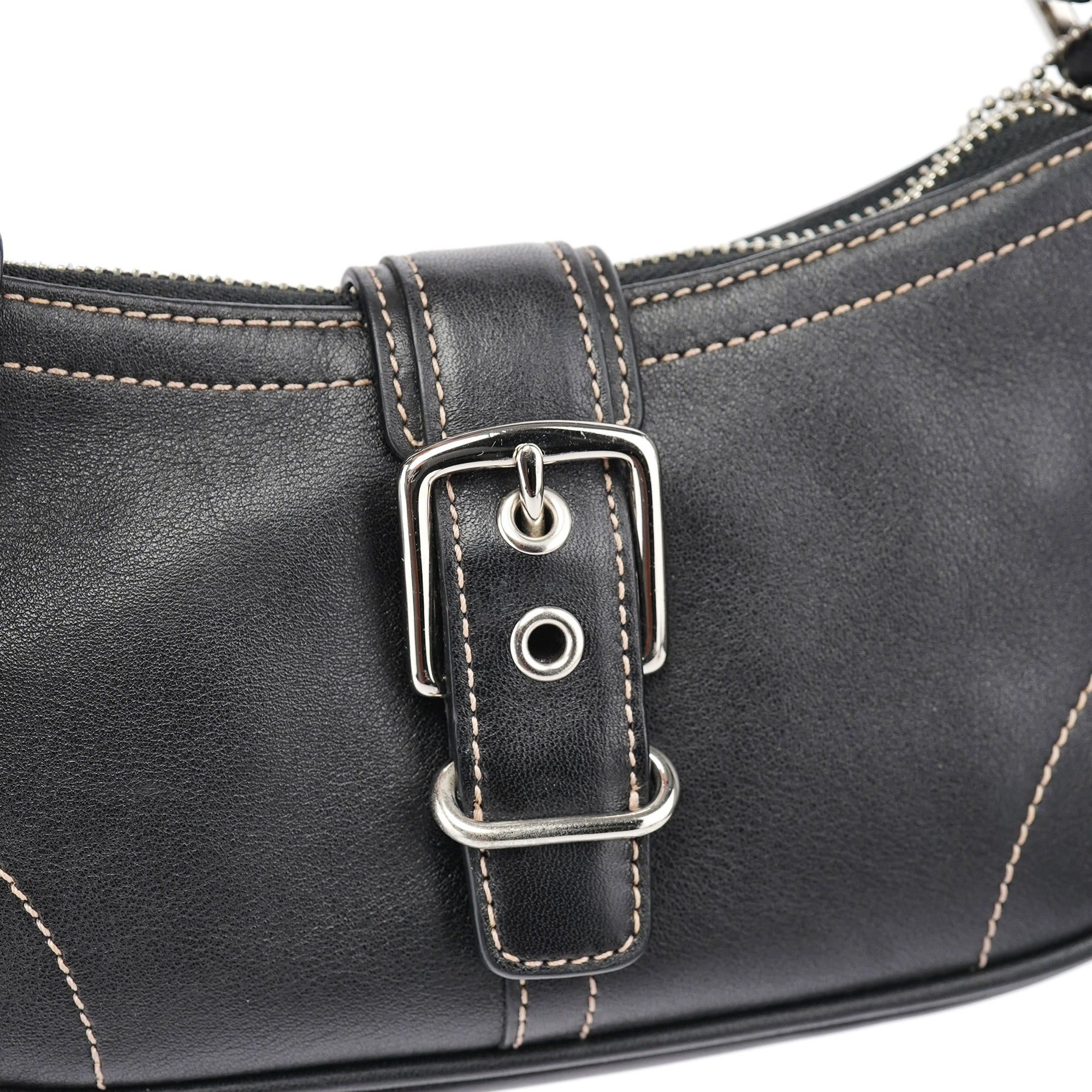 7542 Black Leather Soho Shoulder Bag