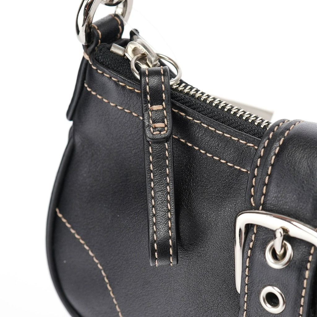7542 Black Leather Soho Shoulder Bag