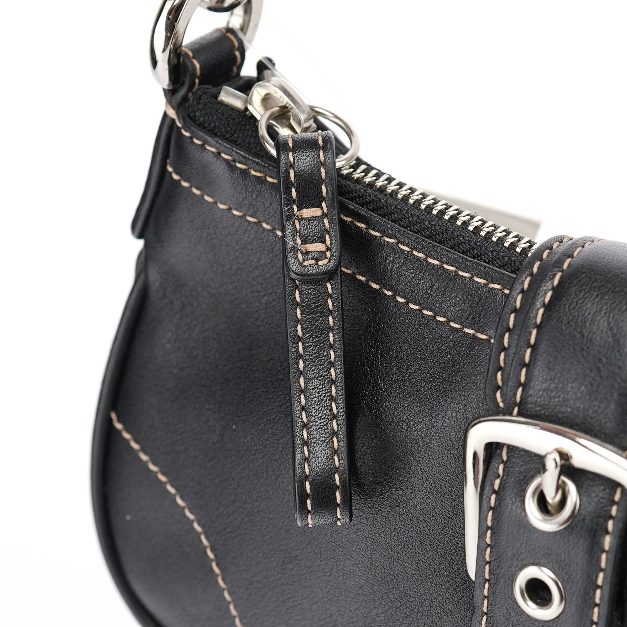 7542 Black Leather Soho Shoulder Bag