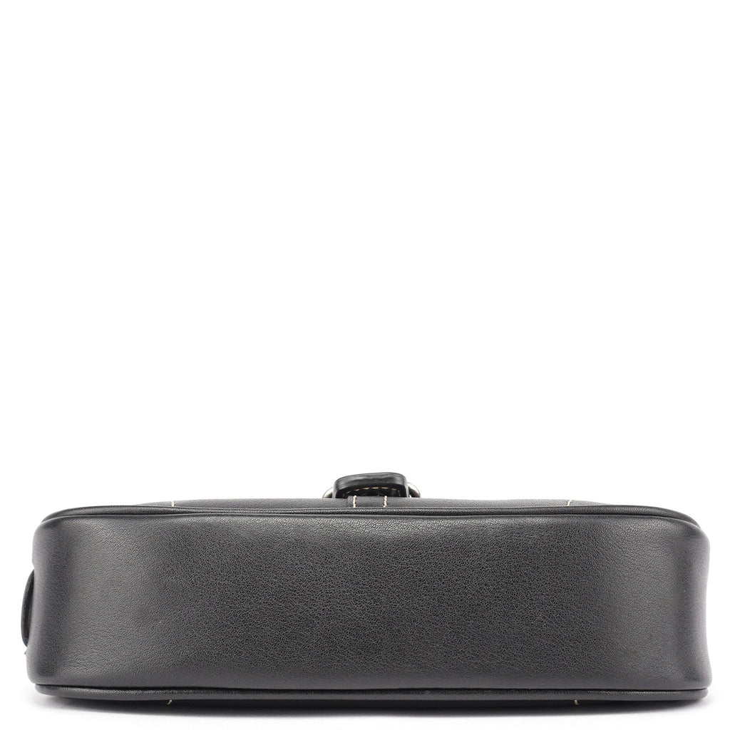 7542 Black Leather Soho Shoulder Bag