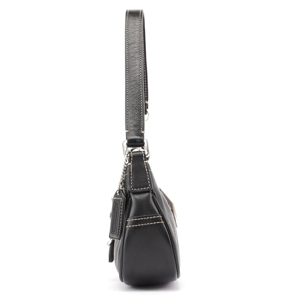 7542 Black Leather Soho Shoulder Bag