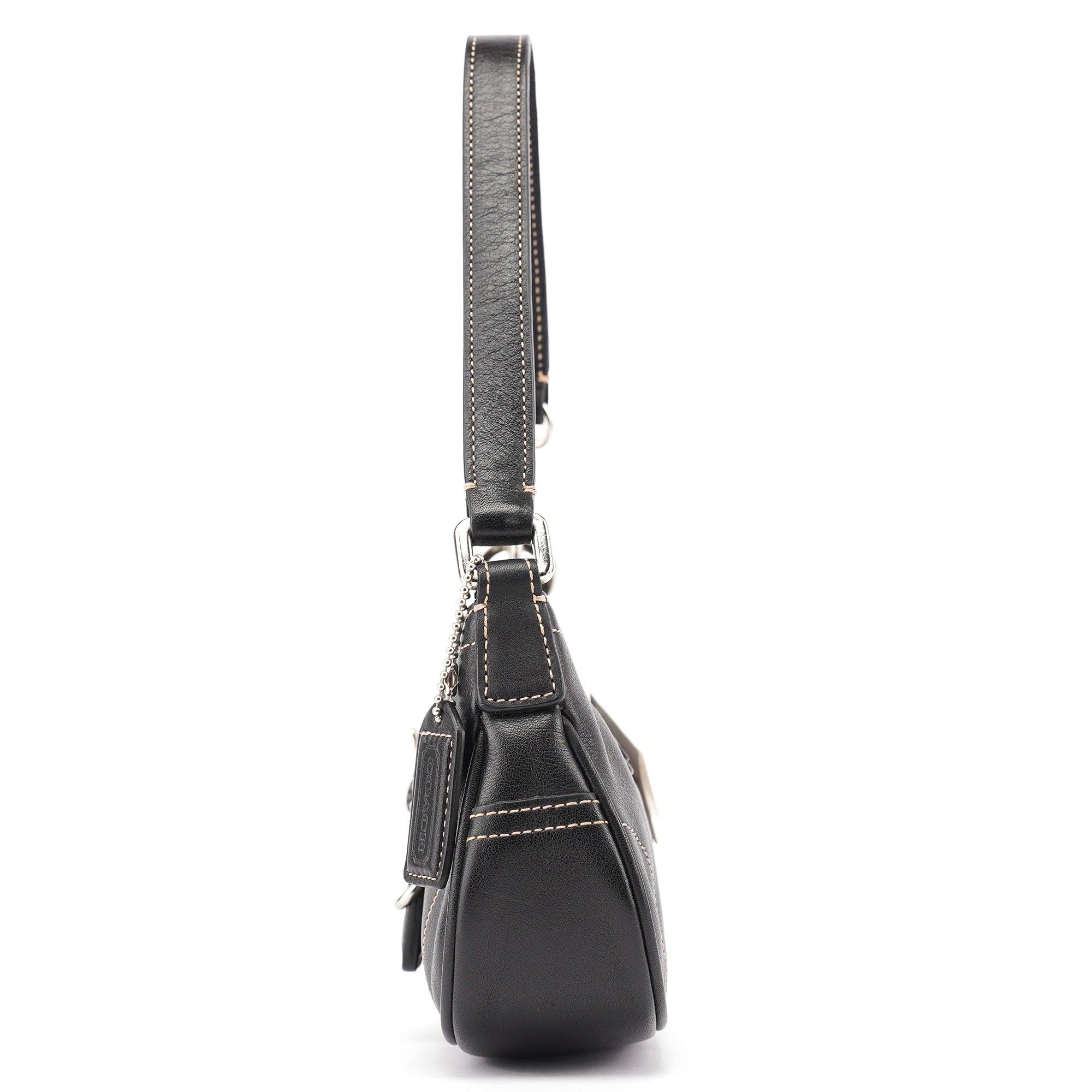 7542 Black Leather Soho Shoulder Bag