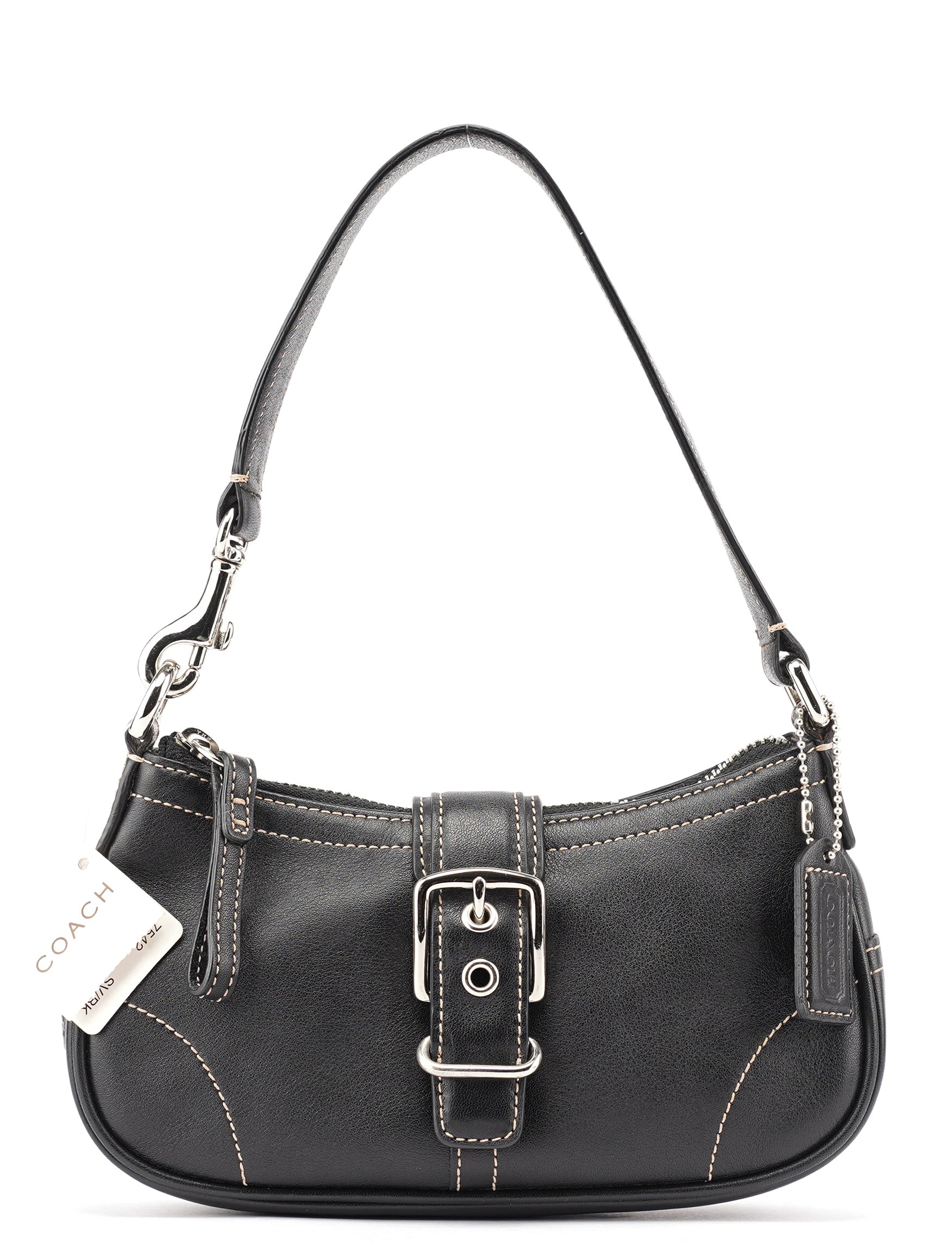 7542 Black Leather Soho Shoulder Bag