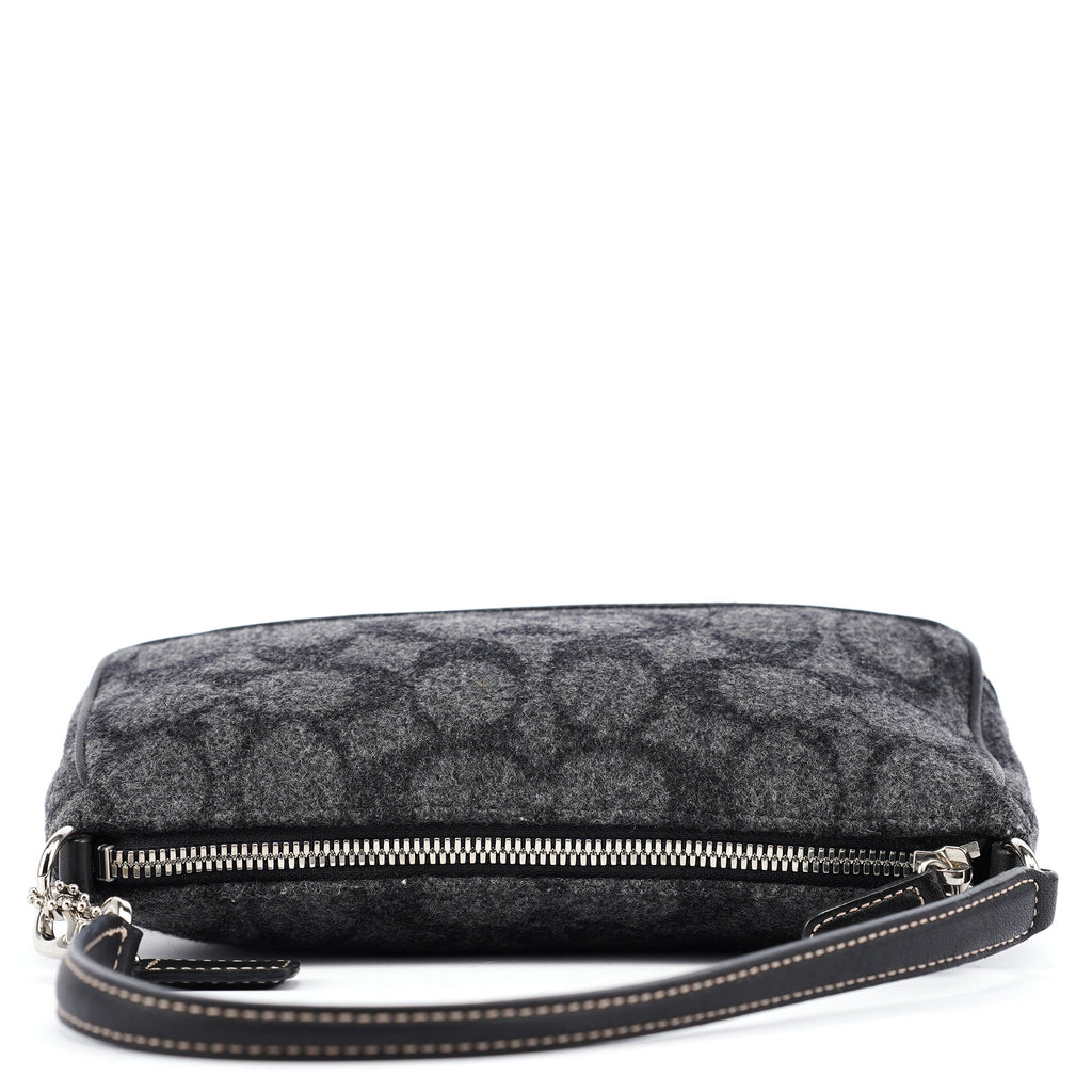 7720 Grey Wool Demi Shoulder Bag