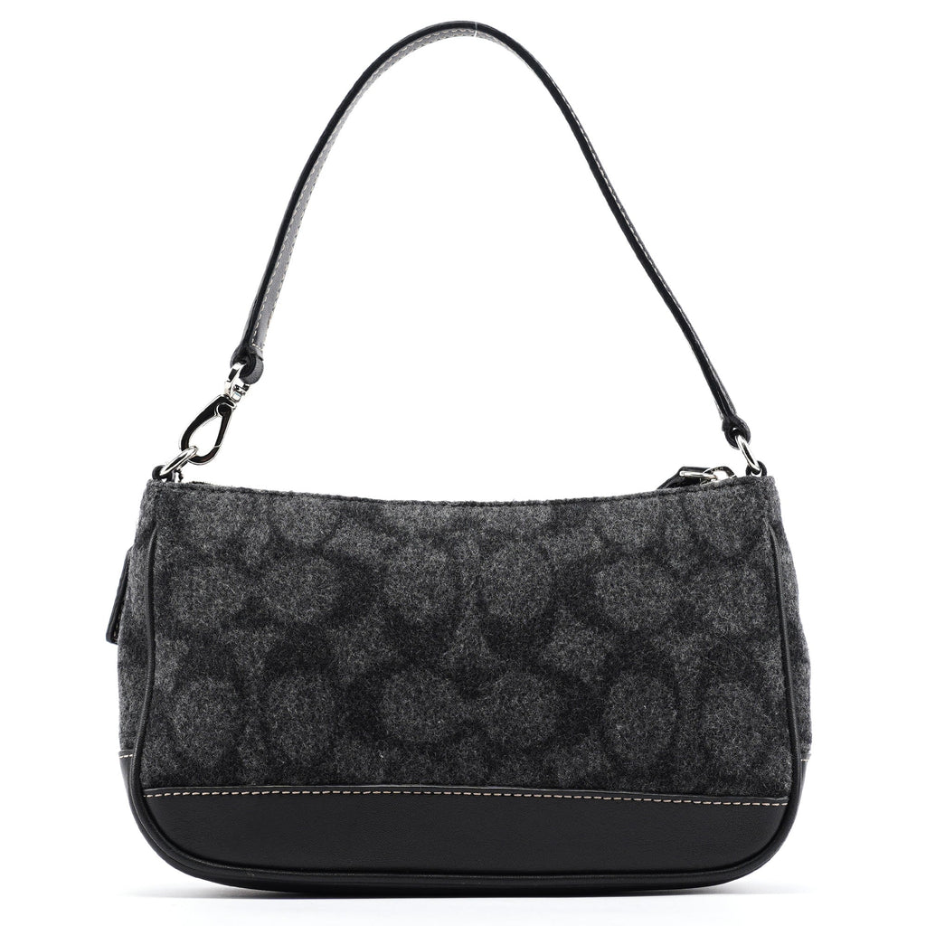 7720 Grey Wool Demi Shoulder Bag