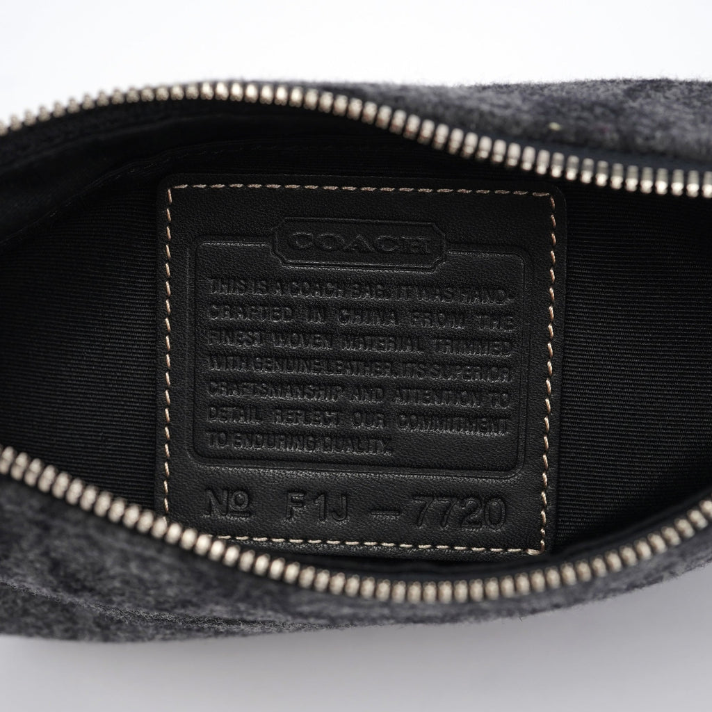 7720 Grey Wool Demi Shoulder Bag
