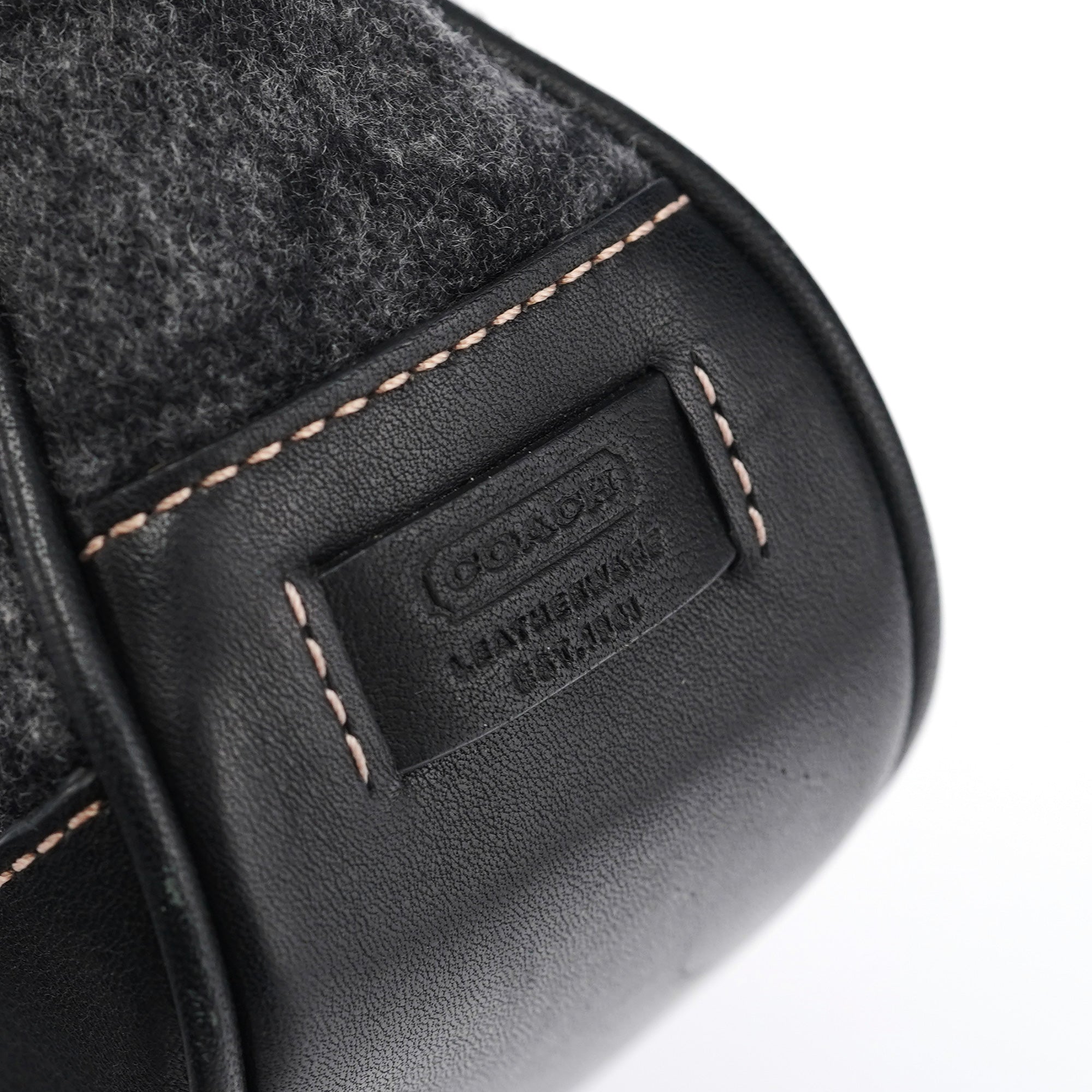 7720 Grey Wool Demi Shoulder Bag