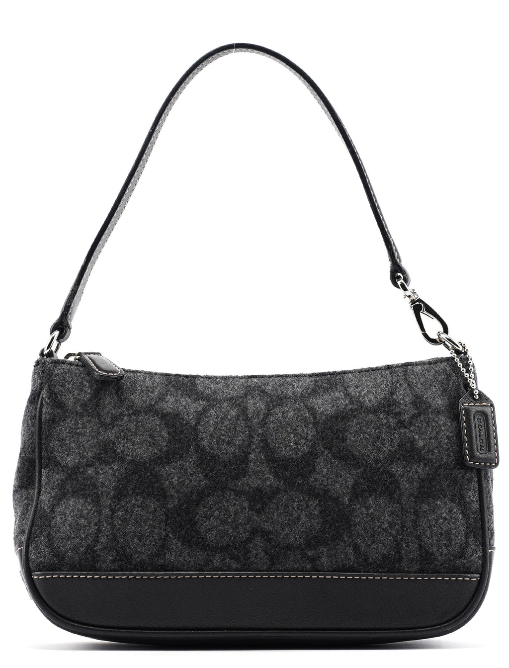 7720 Grey Wool Demi Shoulder Bag