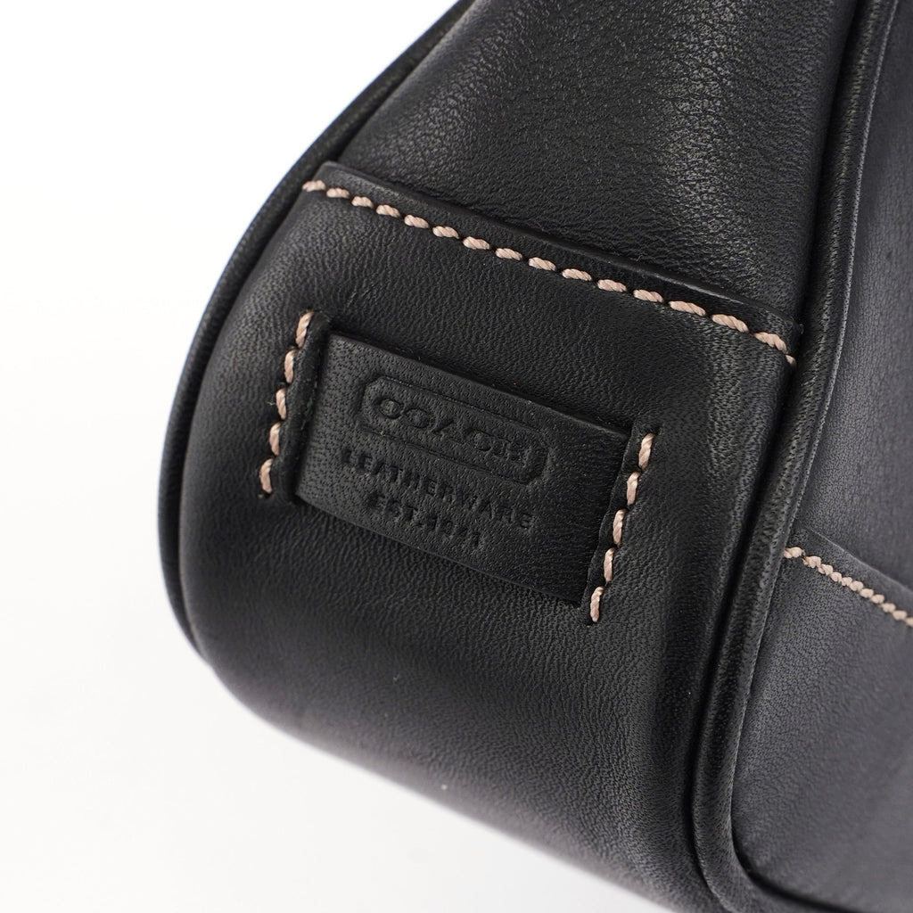 7785 Black Leather Signature Demi Bag