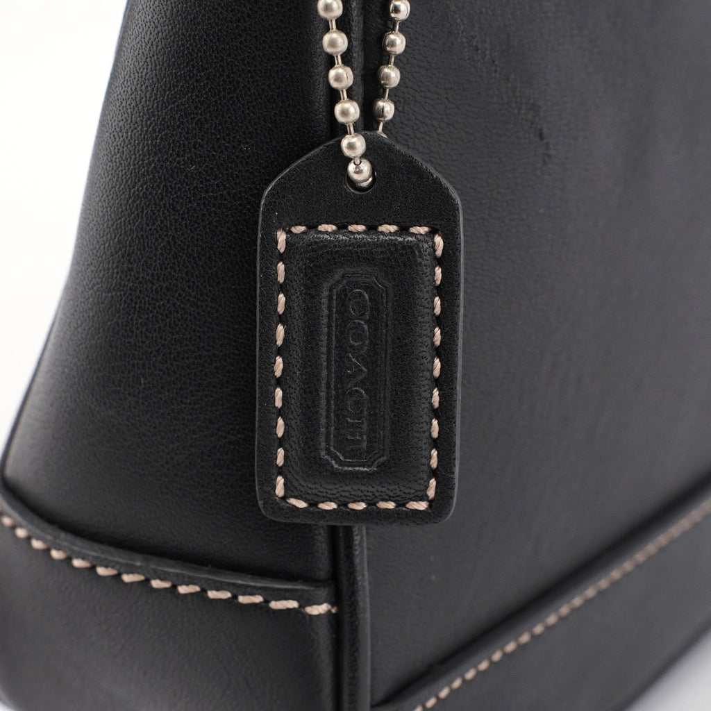 7785 Black Leather Signature Demi Bag