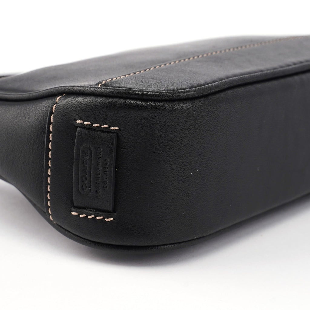 7785 Black Leather Signature Demi Bag