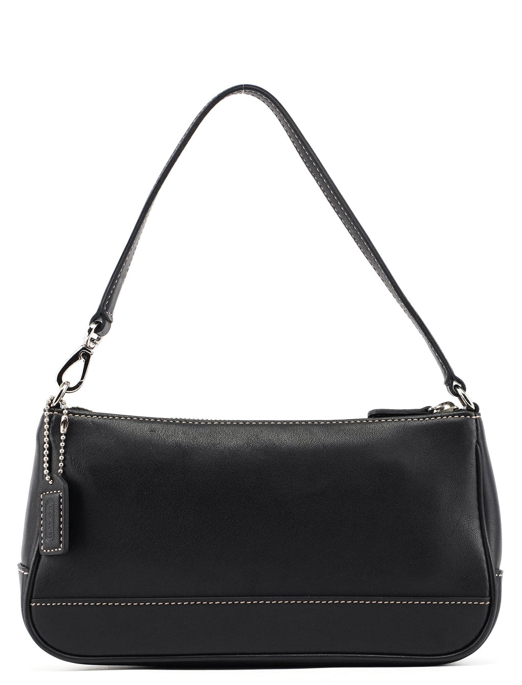 7785 Black Leather Signature Demi Bag