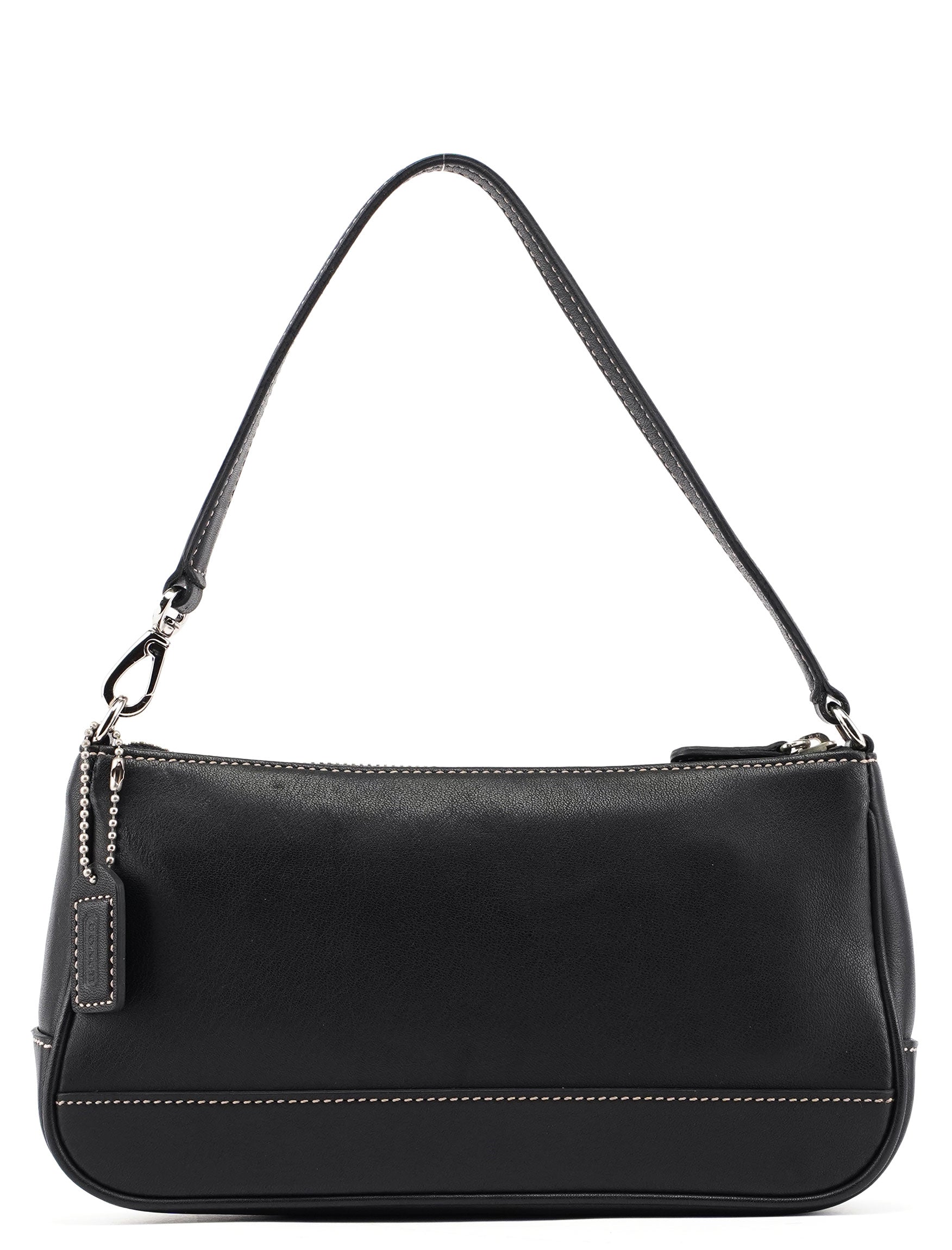 7785 Black Leather Signature Demi Bag