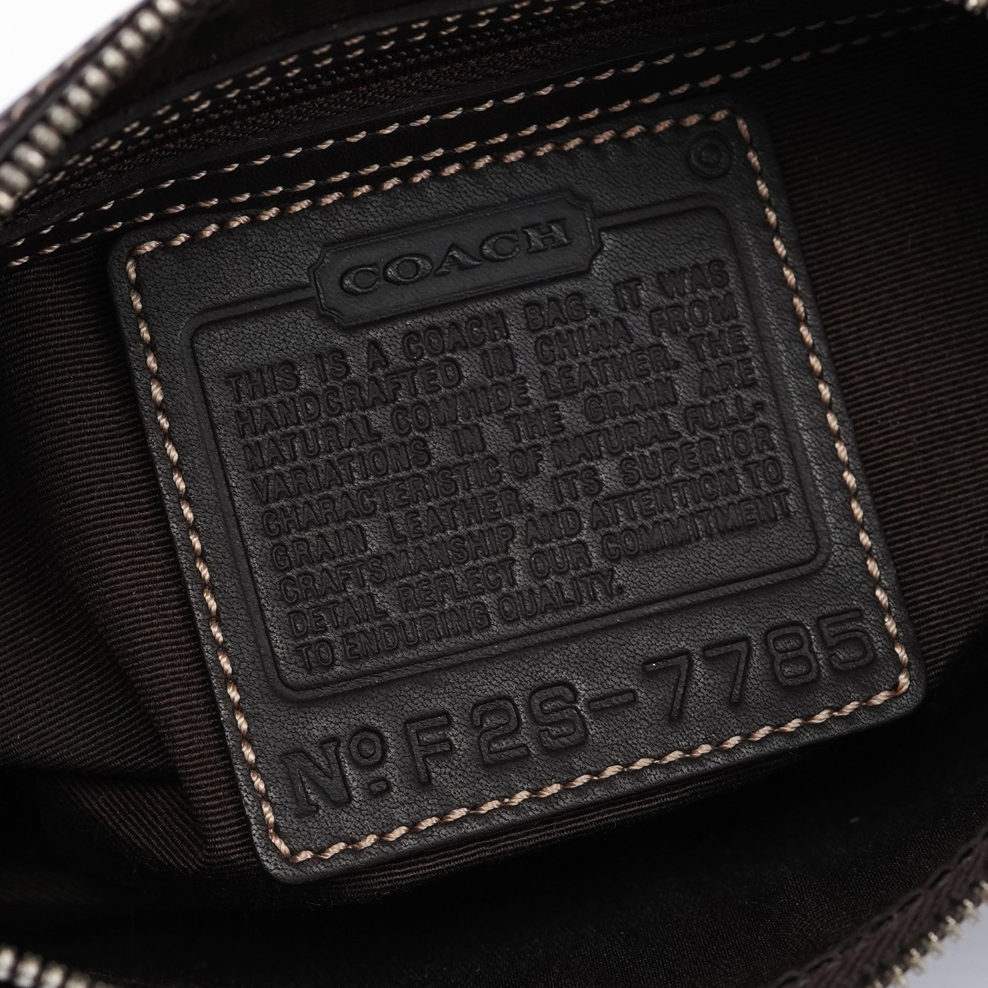 7785 Brown Leather Demi Bag