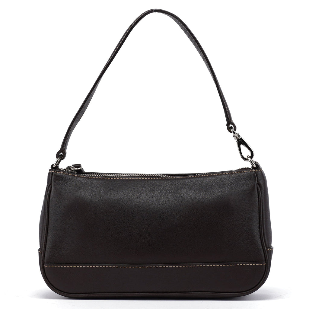 7785 Brown Leather Demi Bag