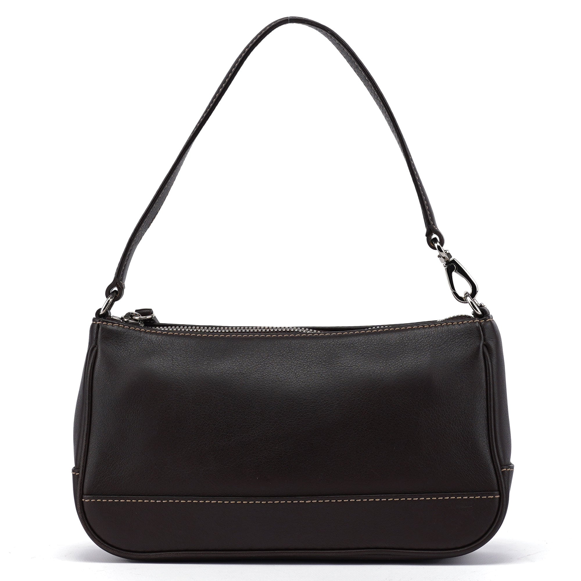 7785 Brown Leather Demi Bag