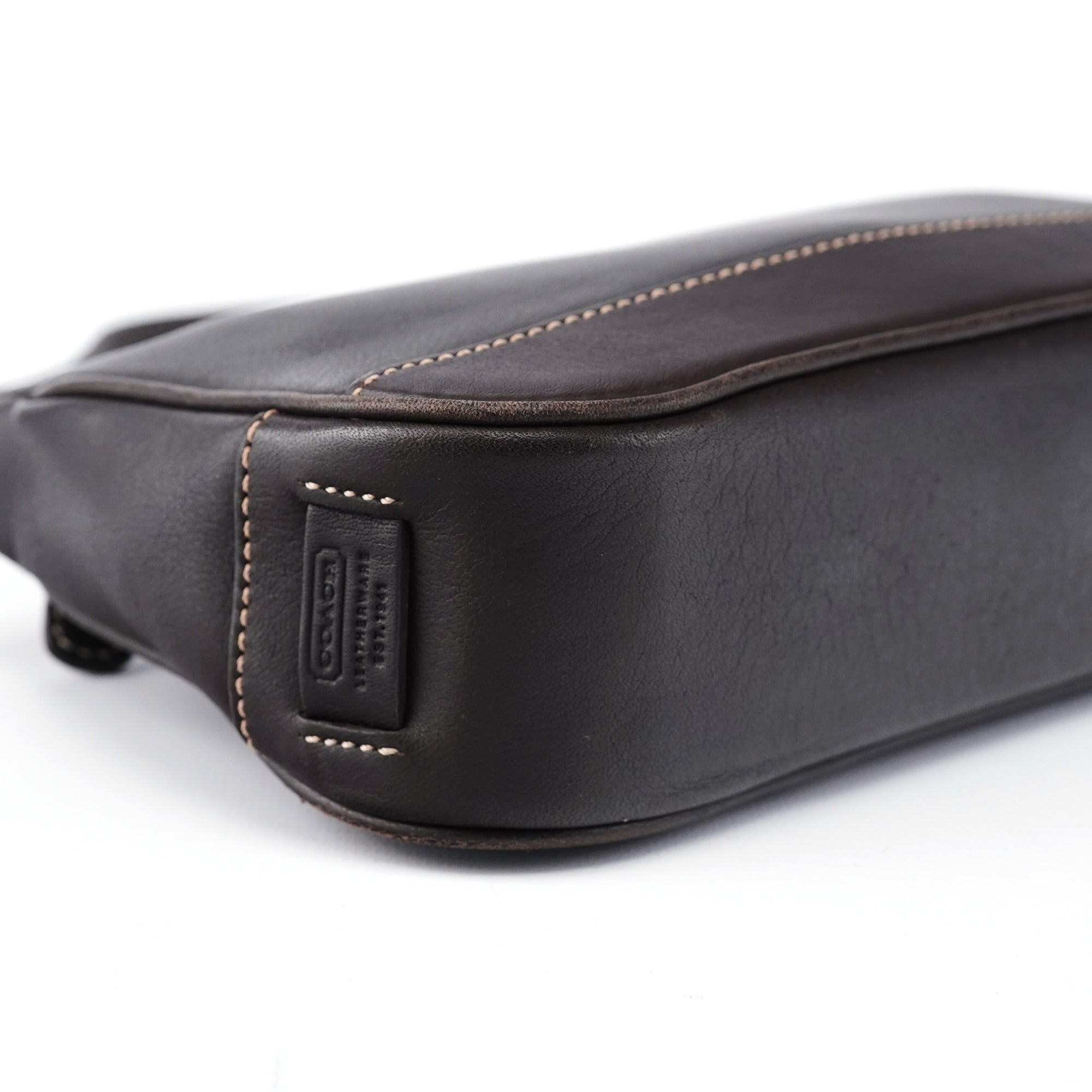 7785 Brown Leather Demi Bag