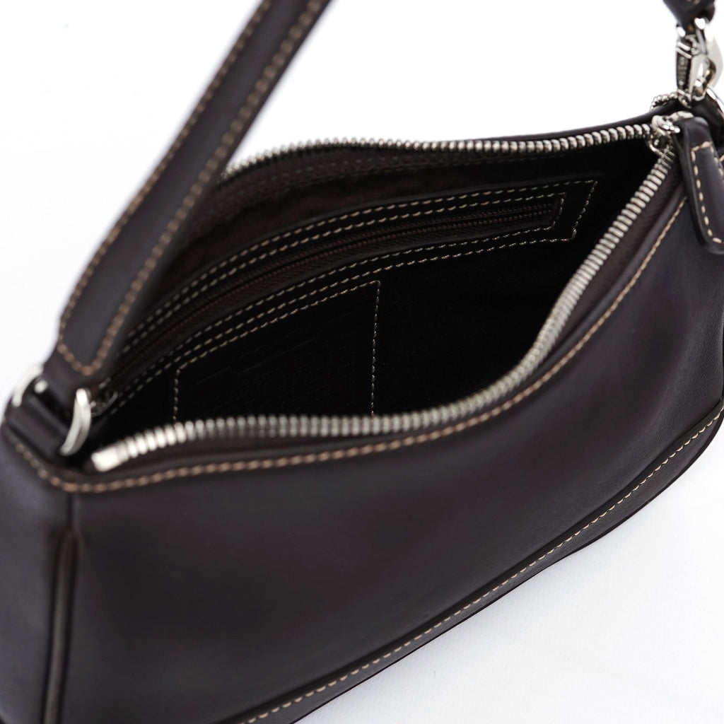 7785 Brown Leather Demi Bag