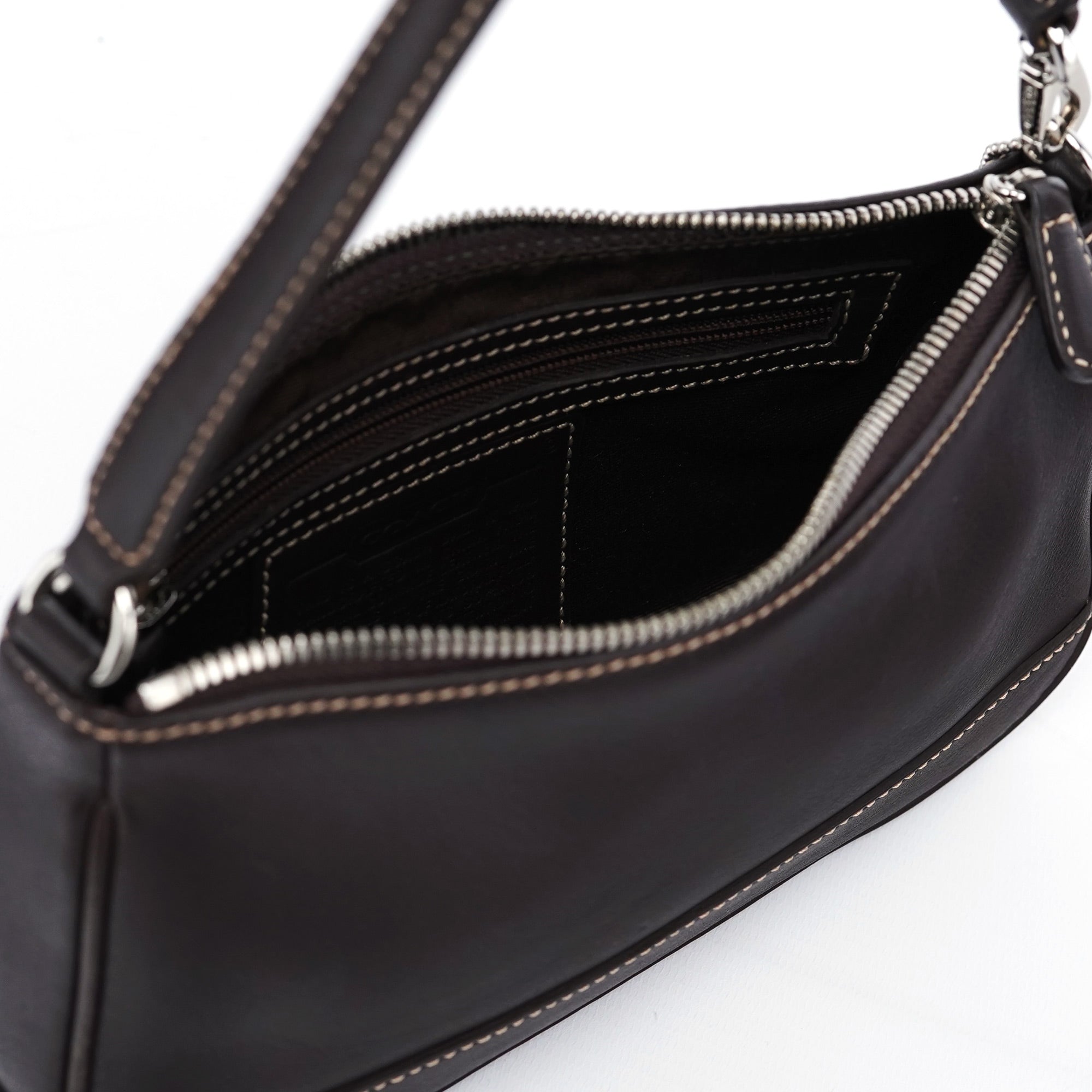 7785 Brown Leather Demi Bag
