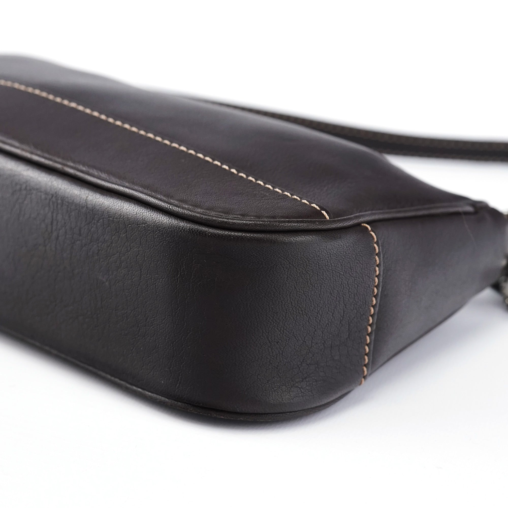 7785 Brown Leather Demi Bag