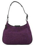 8125 Purple Wool Hobo Shoulder Bag