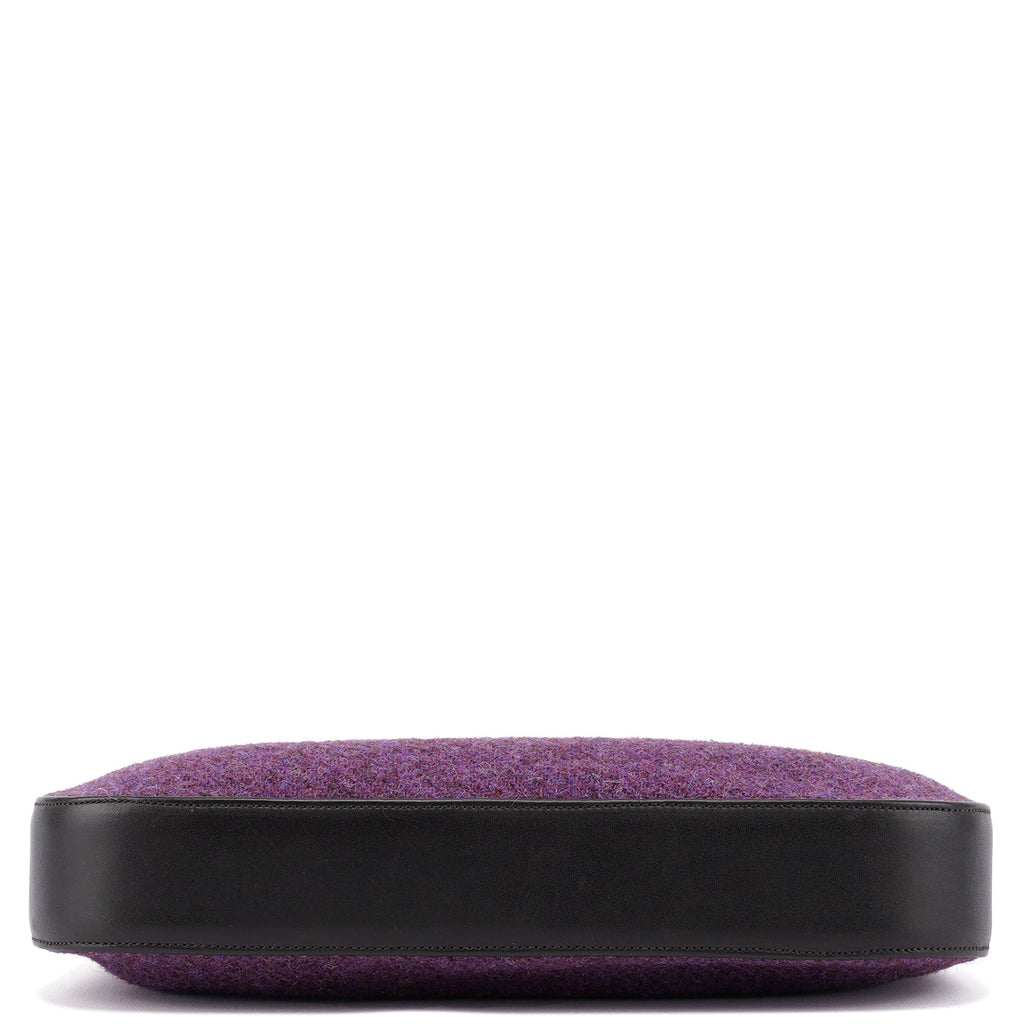 8125 Purple Wool Hobo Shoulder Bag