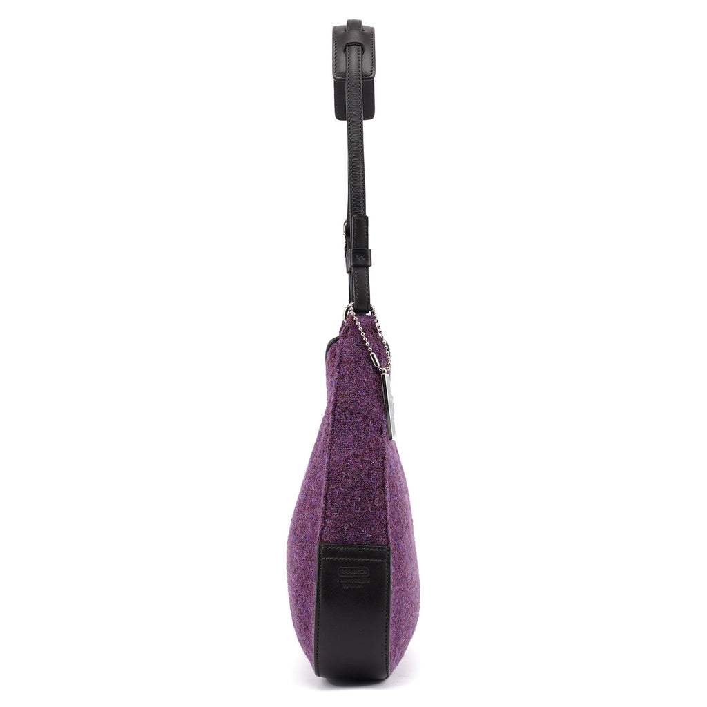 8125 Purple Wool Hobo Shoulder Bag