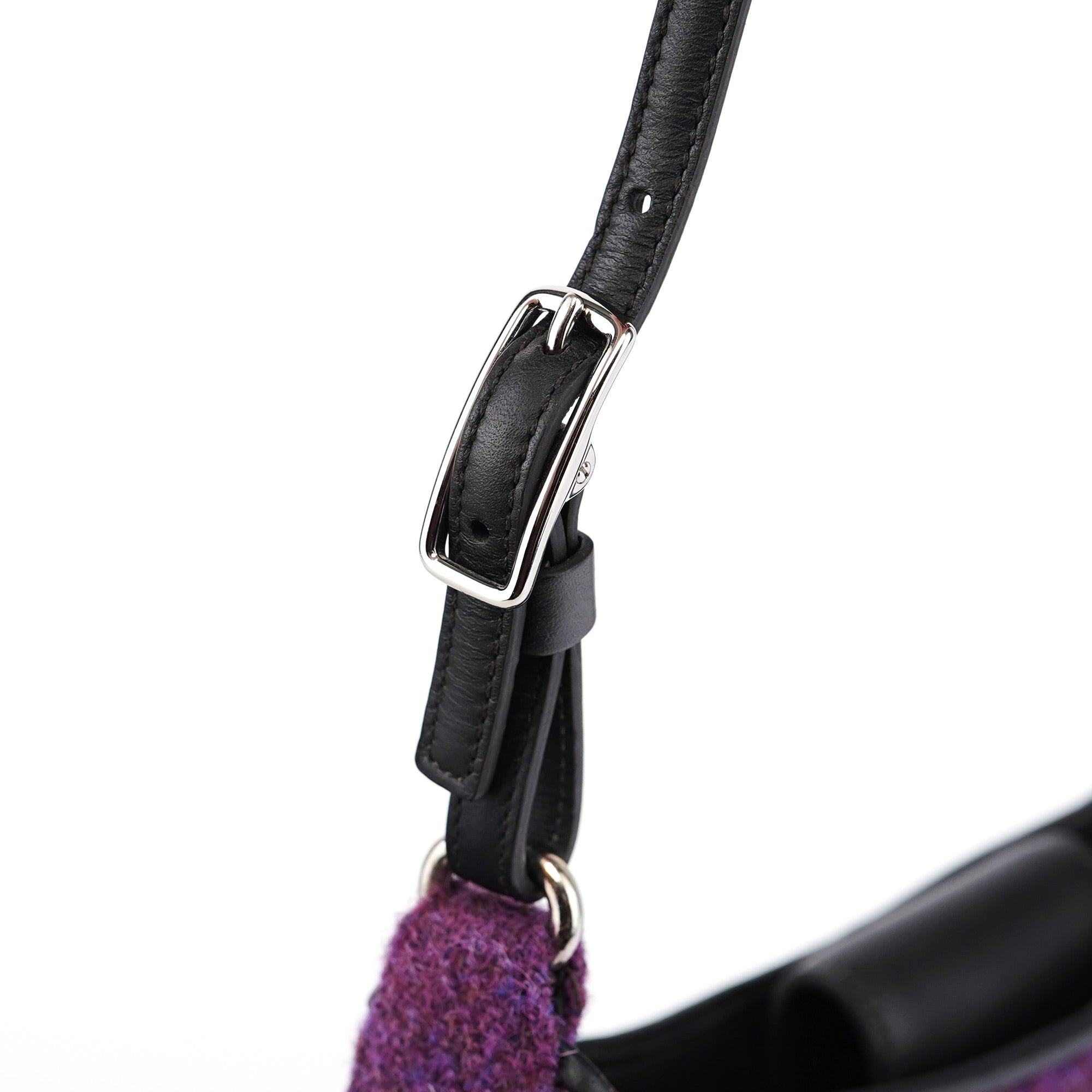 8125 Purple Wool Hobo Shoulder Bag