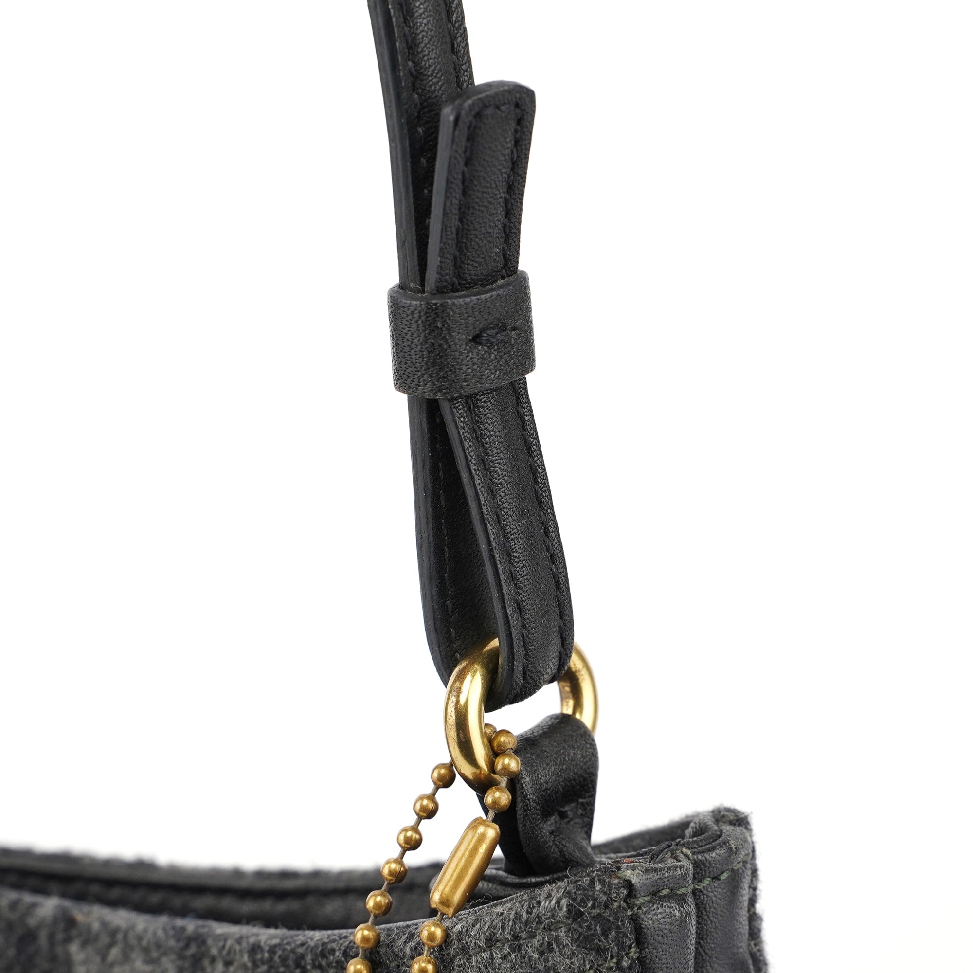 8307 Anthracite Wool Signature C Shoulder Bag