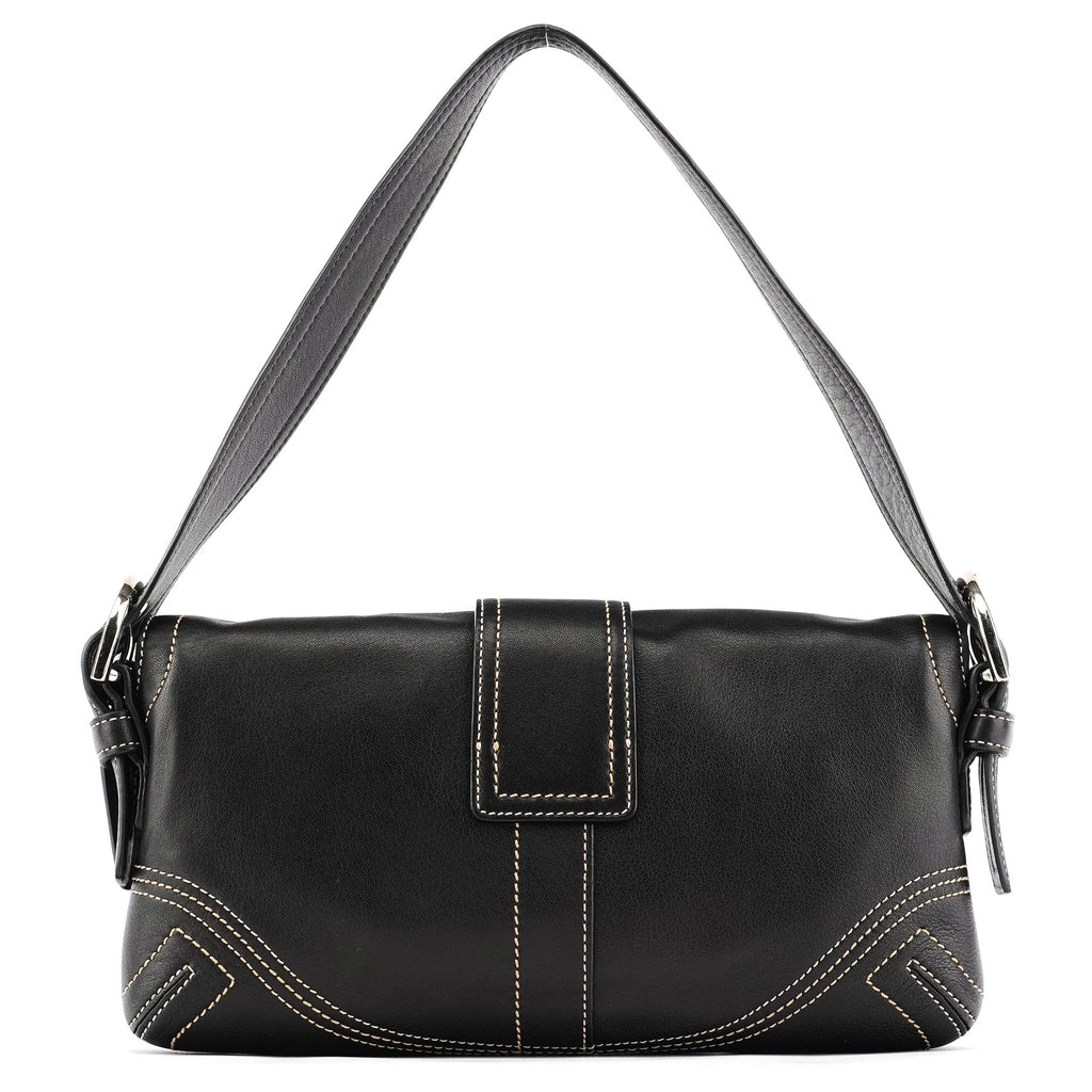 8A05 Black Leather Soho Shoulder Bag