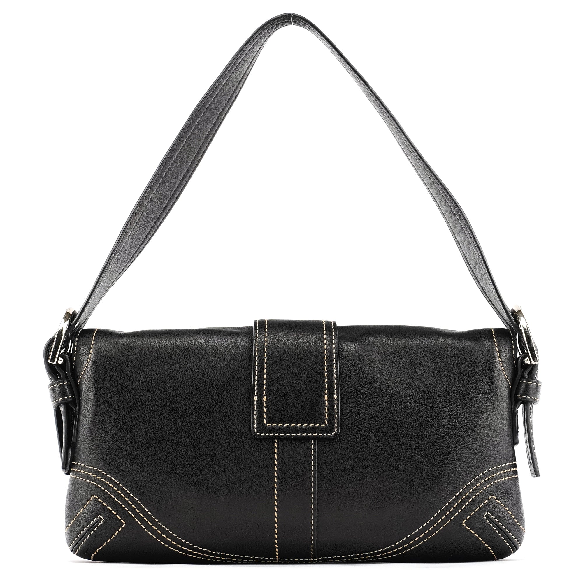8A05 Black Leather Soho Shoulder Bag