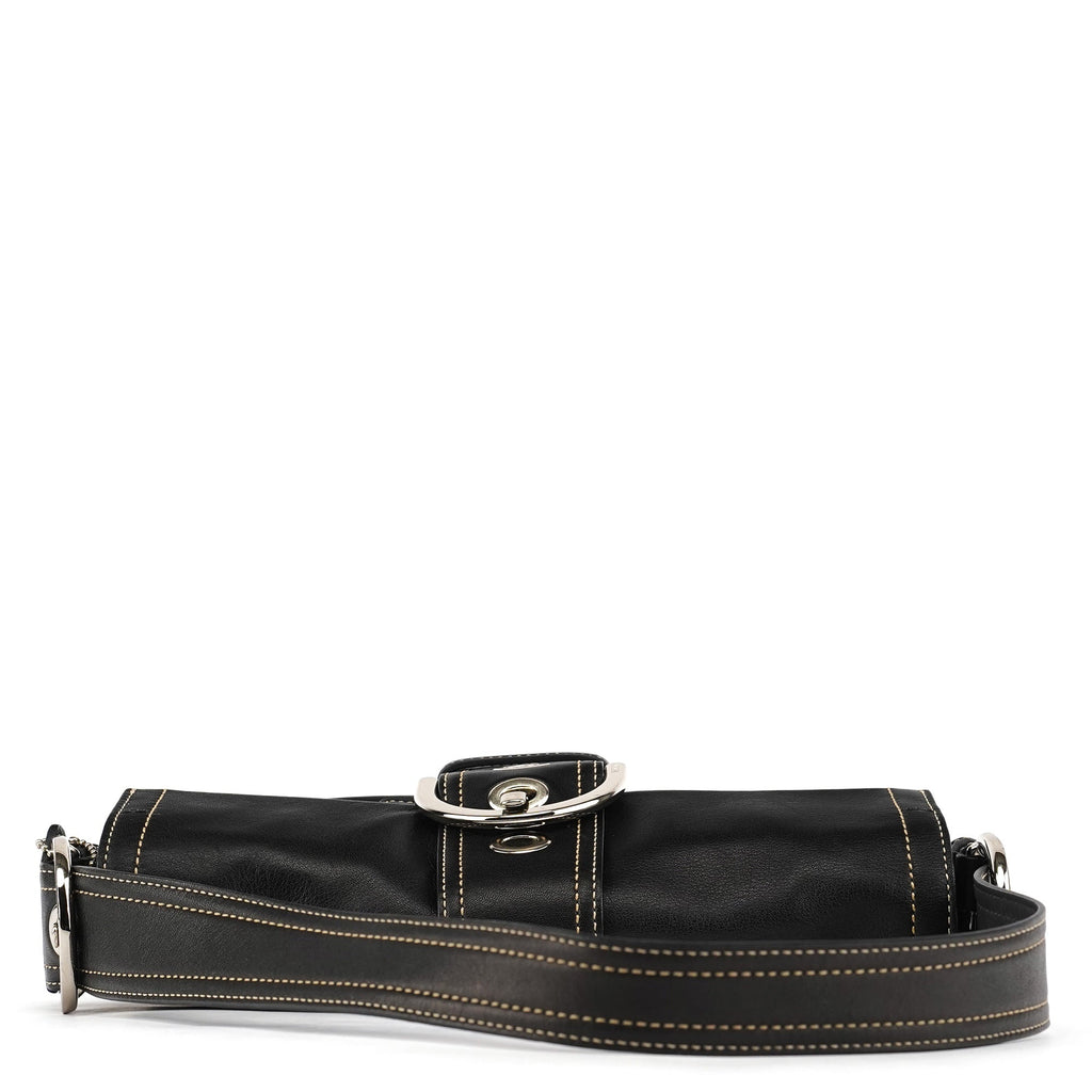 8A05 Black Leather Soho Shoulder Bag
