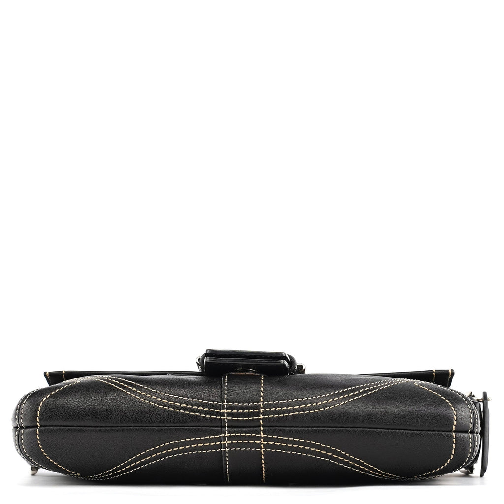 8A05 Black Leather Soho Shoulder Bag